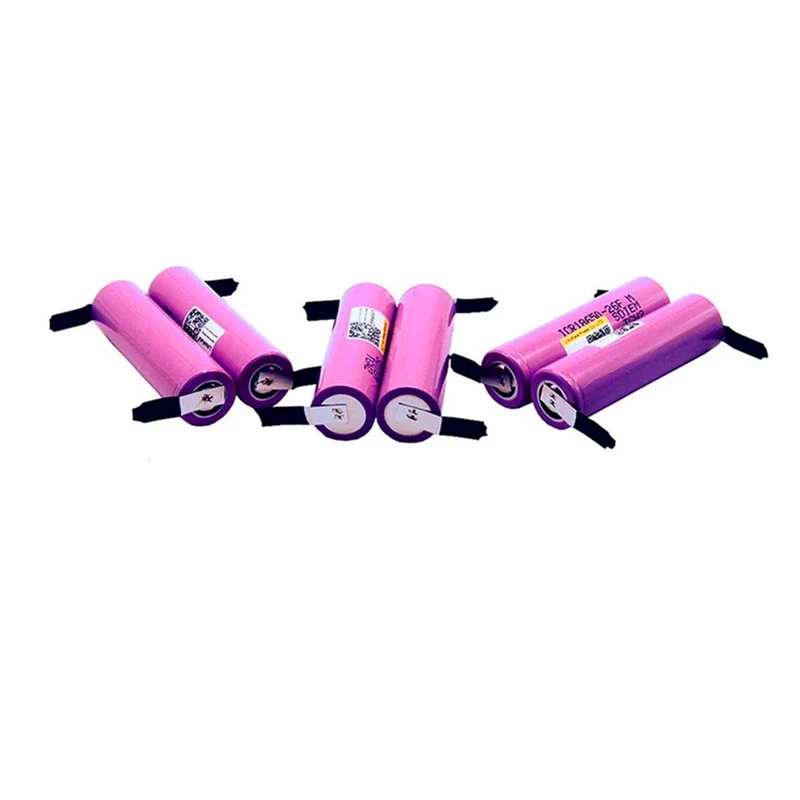 6 pieces 18650 2600mAh battery ICR18650-26FM 20A lithium ion battery discharged 15A battery DIY nickel
