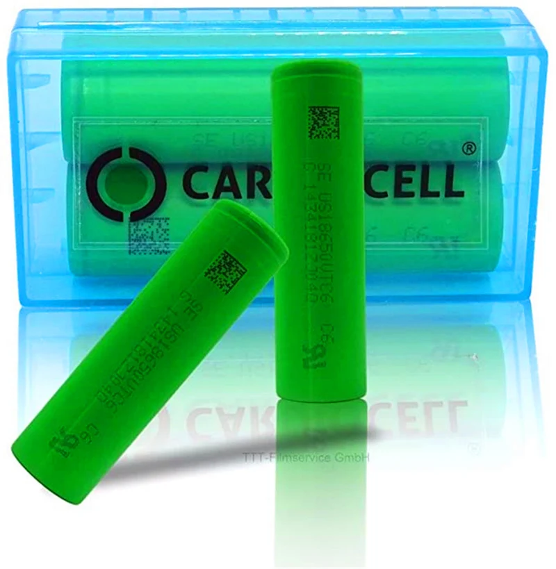2 pack VTC-6 18650 batteries battery for E-Ziga or Shsisha power bank