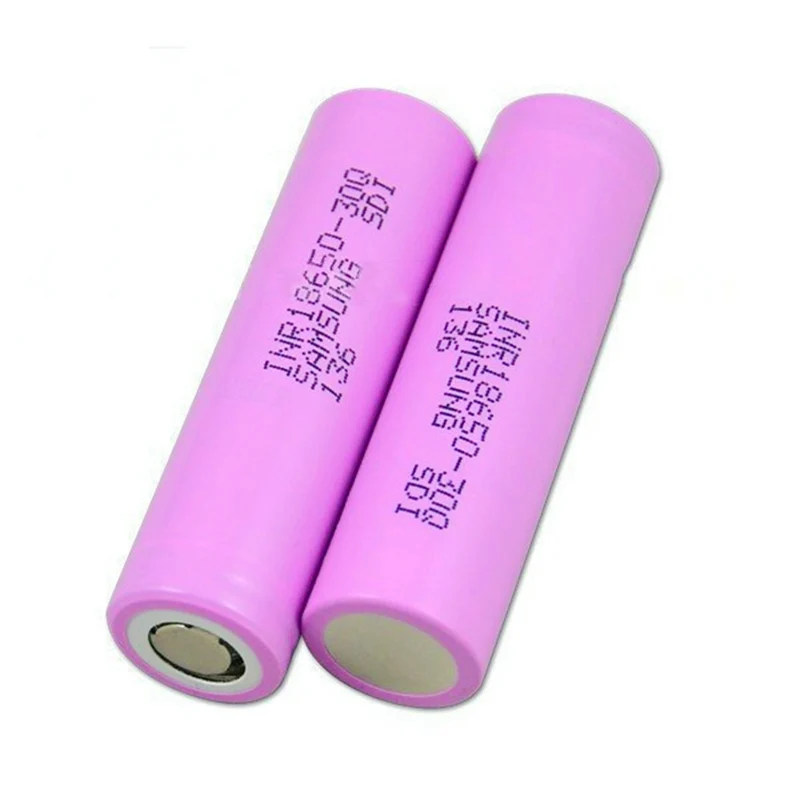 2PCS INR18650-30Q 3000mah 20A Flat Top Protected 18650 Li-ion Battery