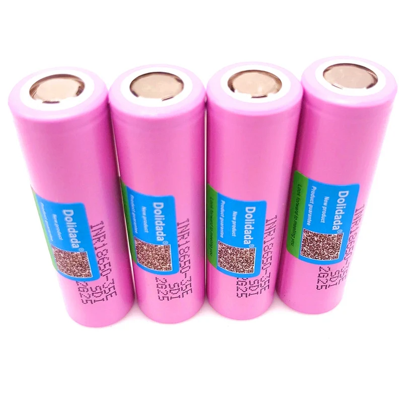 4 pieces 3.7v 3500mAh INR18650 20A discharge 35E Li-ion rechargable battery