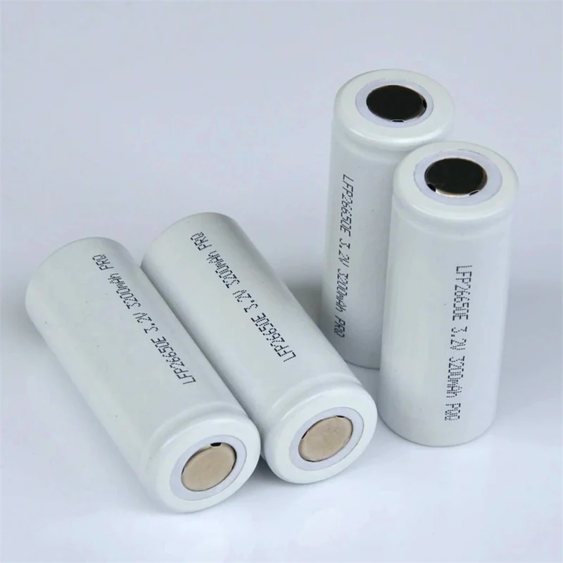 4pcs 3.2V 26650 rechargeable LiFePO4 battery 3200 mAh lithium IFR 26650 battery