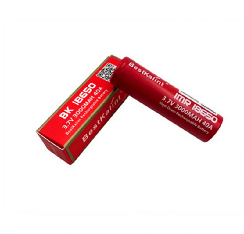 2PCS IMR 18650 Battery 3000MAh 40A 3.7V Rechargeable Flat Top Electronic Battery