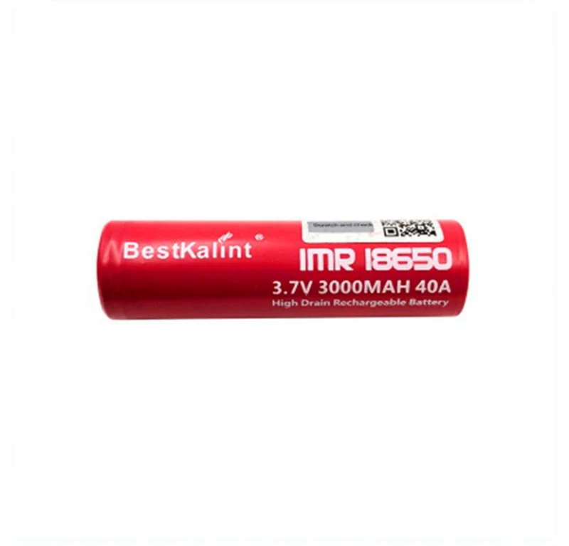 2PCS IMR 18650 Battery 3000MAh 40A 3.7V Rechargeable Flat Top Electronic Battery