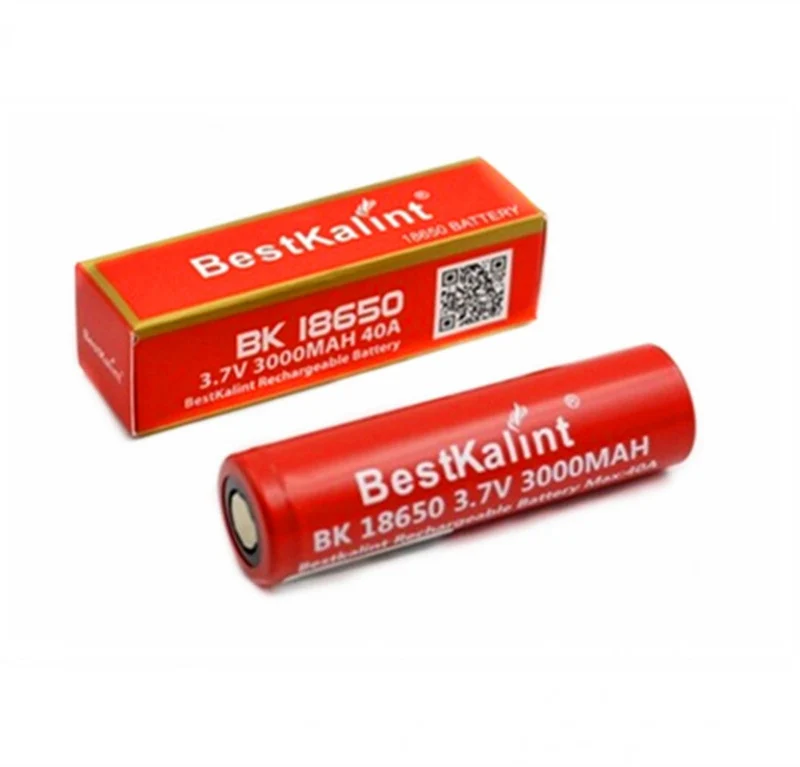 2PCS IMR 18650 Battery 3000MAh 40A 3.7V Rechargeable Flat Top Electronic Battery