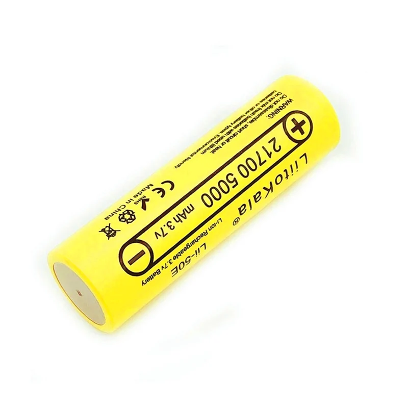 6 pieces 21700 4800 5000mAh lithium nickel battery 3.7V 50E kit 3.7V 15A output 5C discharge rate