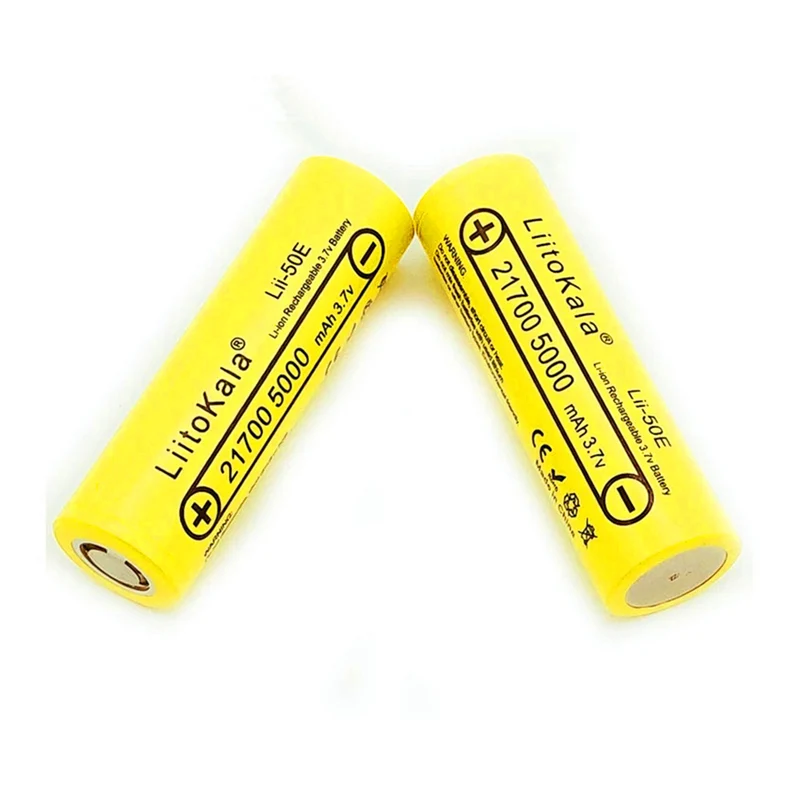 6 pieces 21700 4800 5000mAh lithium nickel battery 3.7V 50E kit 3.7V 15A output 5C discharge rate