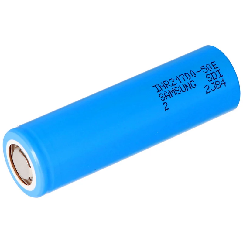 INR21700 50E 5000mAh max. 15A 3.6-3.7 volts 21.25x70.8mm