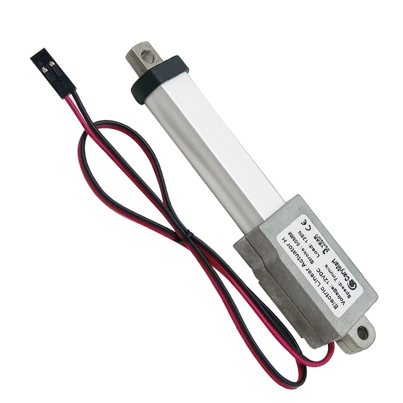 6V 12V 24V Micro Vérin Électrique 188N Actionneur Linéaire Course 50 mm (Modèle: 0041645)