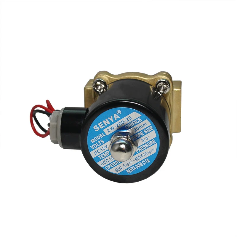 12V 24V 220V Électrovanne 3/4" 25MM Normalement Fermé (Modèle: 0022101)