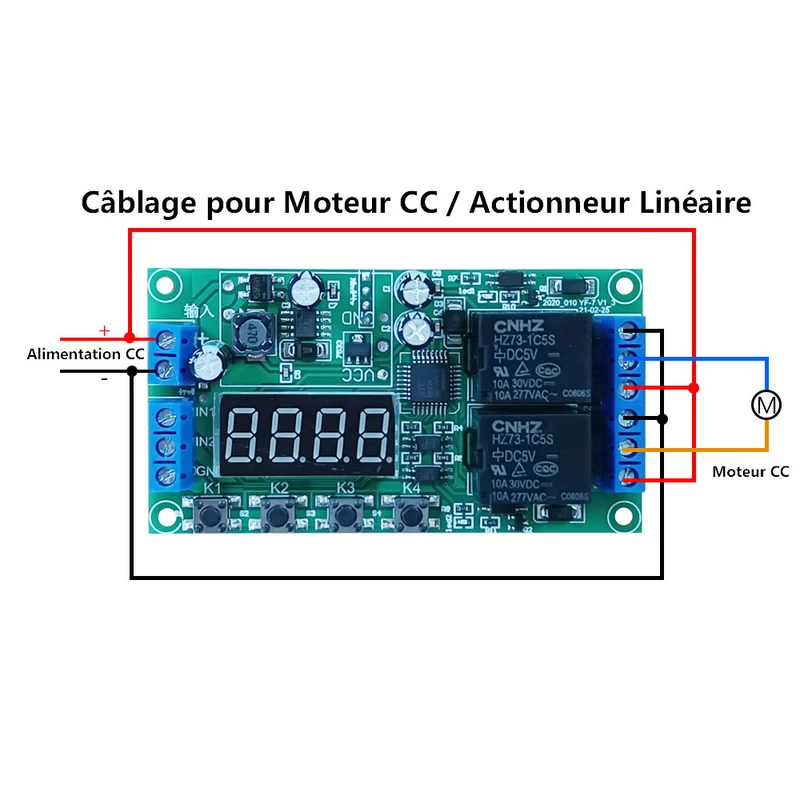 Module Retard Boucle Infinie pour Rotation Avant et Arrière Moteur CC (Modèle: 0040001)