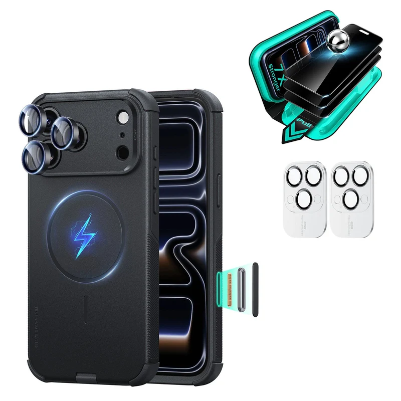 iPhone 18 Pro Max Bundle Cyber Tough Magnetic Case & Armorite®️ Privacy Screen Protector - Black