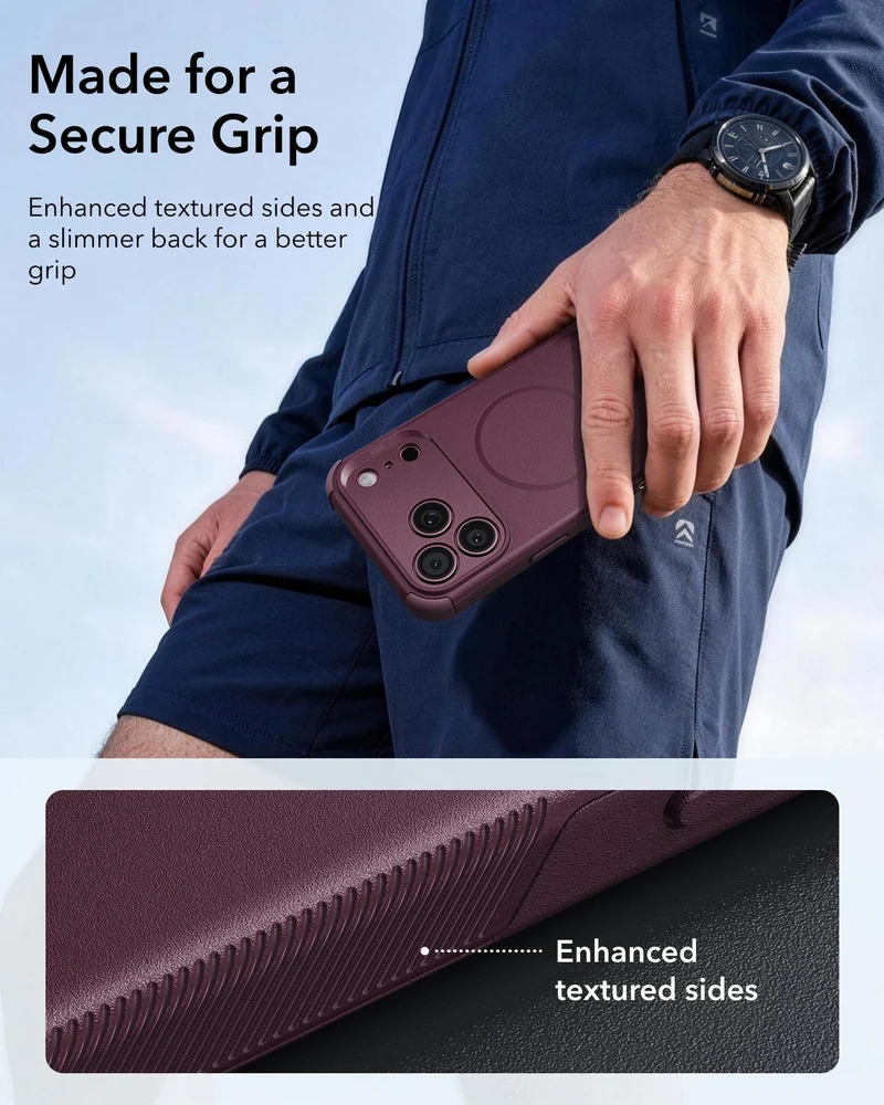 iPhone 18 Pro Bundle Cyber Tough Magnetic Case & Armorite®️ Screen Protector - Deep Burgundy