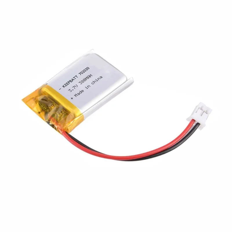 702030 Lipo 3.7V 380mAh Rechargeable Lithium Polymer Battery for GPS