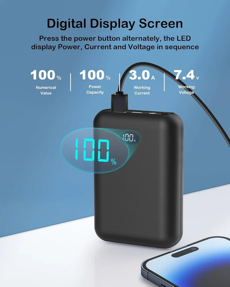 BATERYCORE 16000mAh Heated Vest Battery Pack for Heated Vest with 2 Adapter Cable
