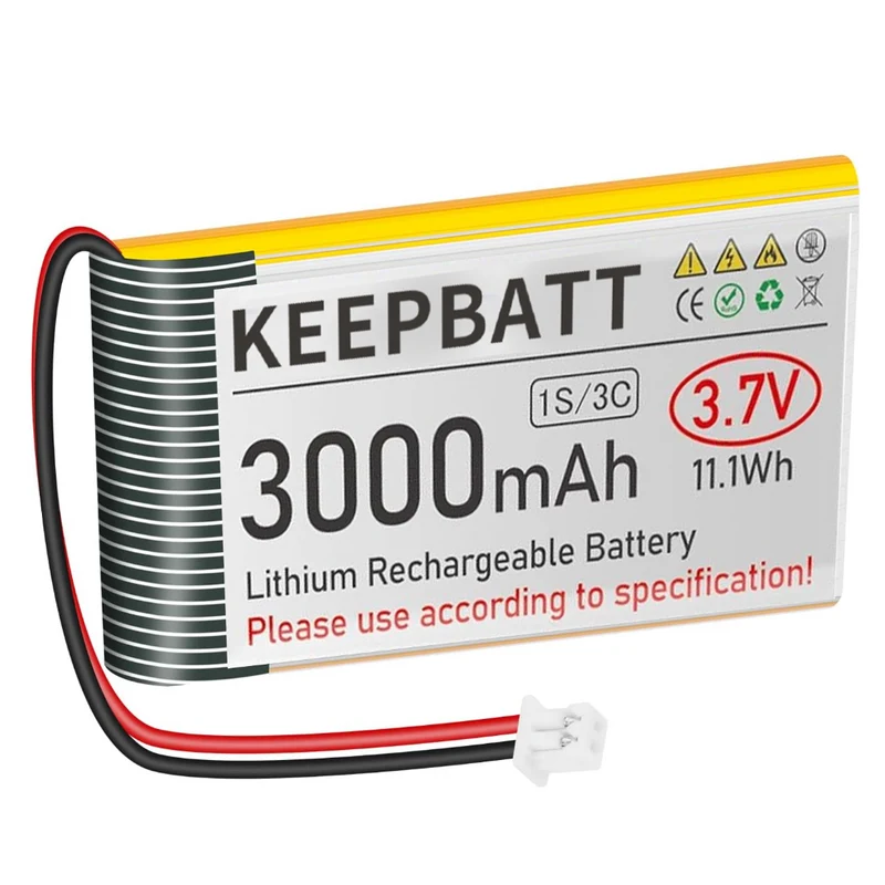 3.7V 3000mAh 103665 LiPo Battery Rechargeable 1S 3C with PCB for Arduino ESP32 Development Board