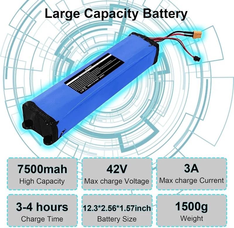 KEEPBATT 36V 7500mAh Electric Scooter Replacement Battery Pack Compatible For Hiboy S2 KS4 Electric Scooter