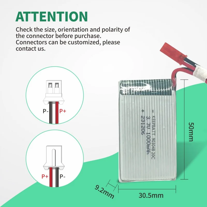 903048 Lipo 3.7V 1000mah Lithium Polymer Battery for RC helicopter