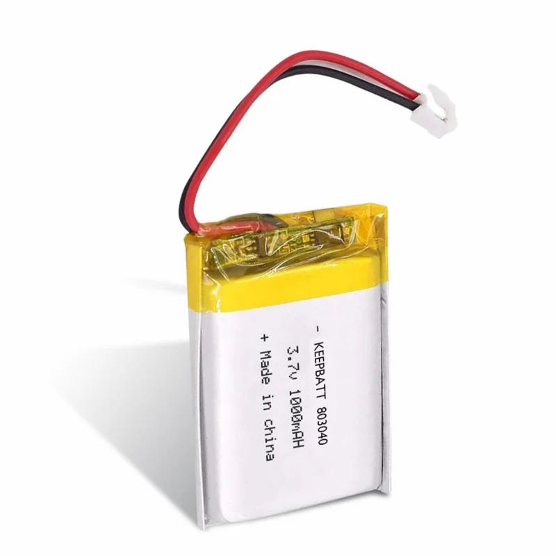 803040 Lipo 3.7V 1000mAh Rechargeable Lithium Polymer Battery for GPS