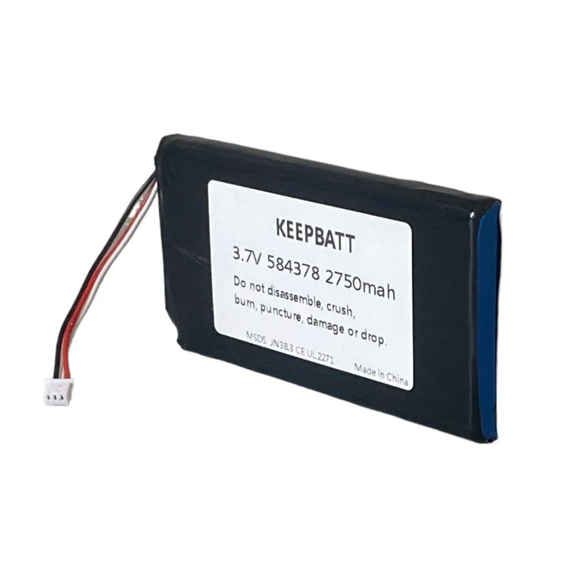 3.8V 2570mAh Replacement Samsung 584378 Polymer Lithium Battery with 3-Wire PCB