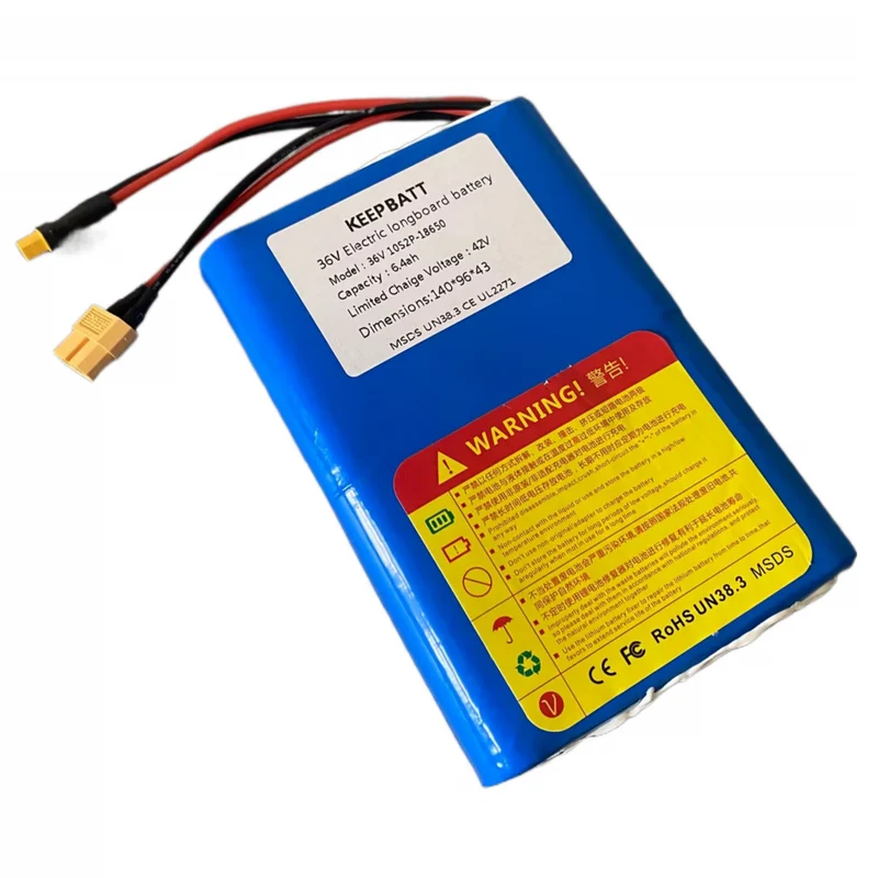 Durable 36V 6.4Ah Replacement Battery for WowGo MINI2 Electric Skateboard Longboard