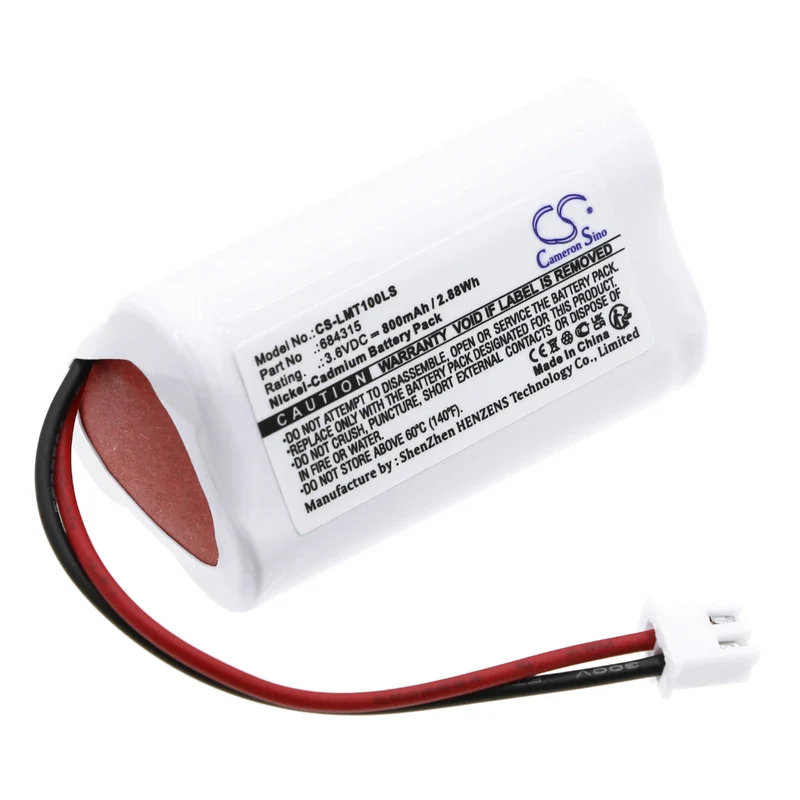 3.6V 800mAh Replacement Battery For Lumenxl OTG-FF-6, OTG-HH-1, OTG-VV-5 Emergency Light