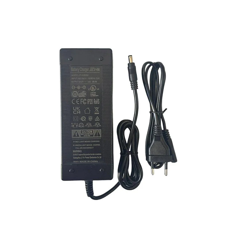 EU Standard 48V E-Bike Charger Replacement Compatible with 14Ah/ 17Ah/ 20Ah/ 23Ah Battery