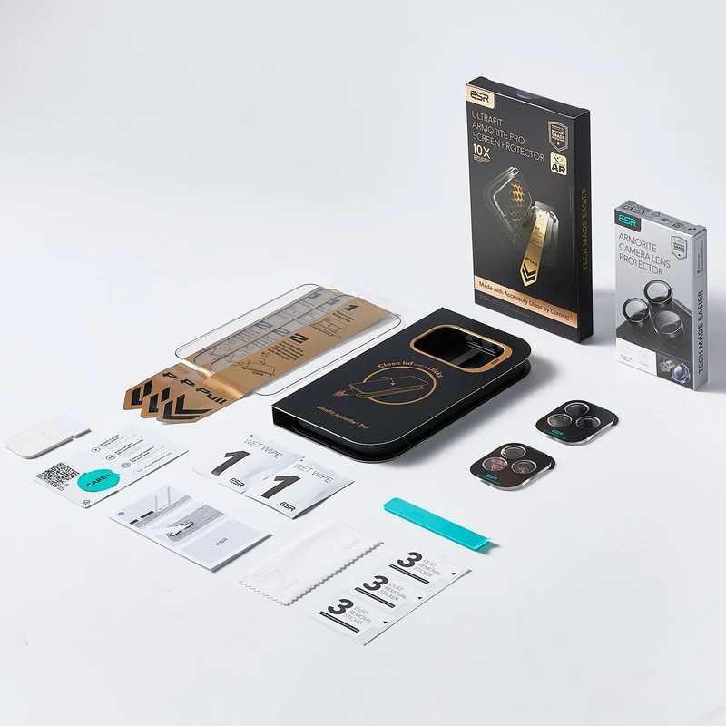 iPhone 18 Pro Bundle UltraFit Armorite® Pro Screen Protector and Camera Lens Protector - 3-Pack + 2 Sets