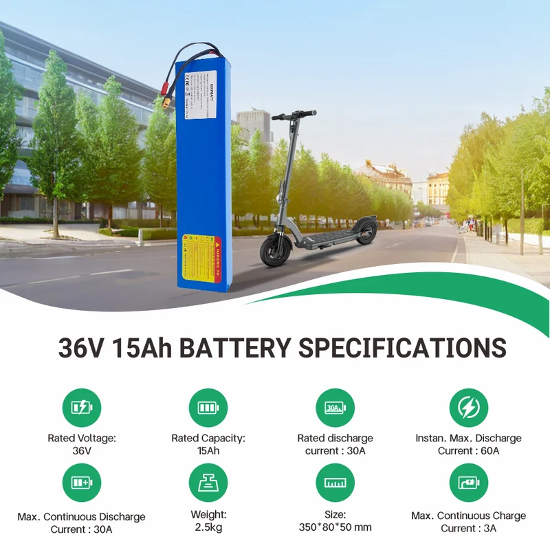 KEEPBATT 36V 15Ah 21700 Battery Pack Suitable for APOLLO Air 2023 2024 E scooter