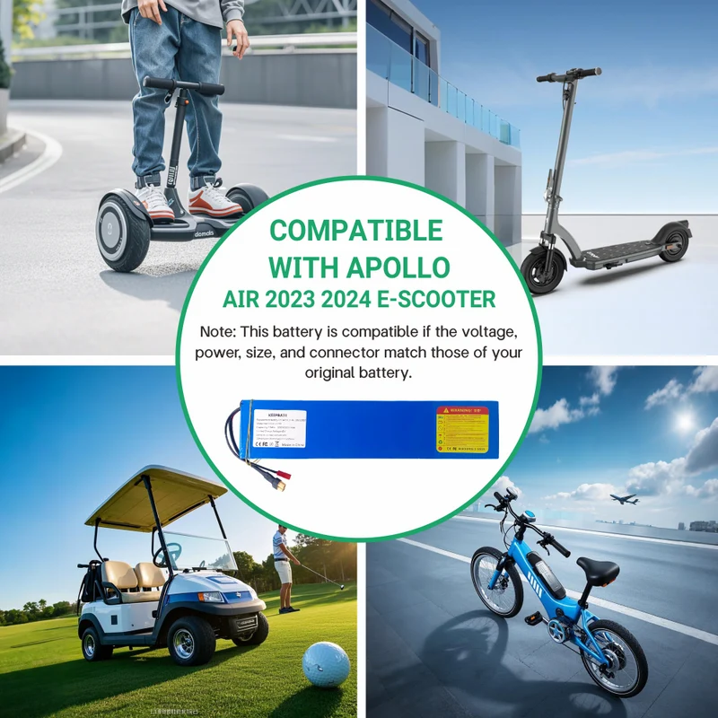 KEEPBATT 36V 15Ah 21700 Battery Pack Suitable for APOLLO Air 2023 2024 E scooter