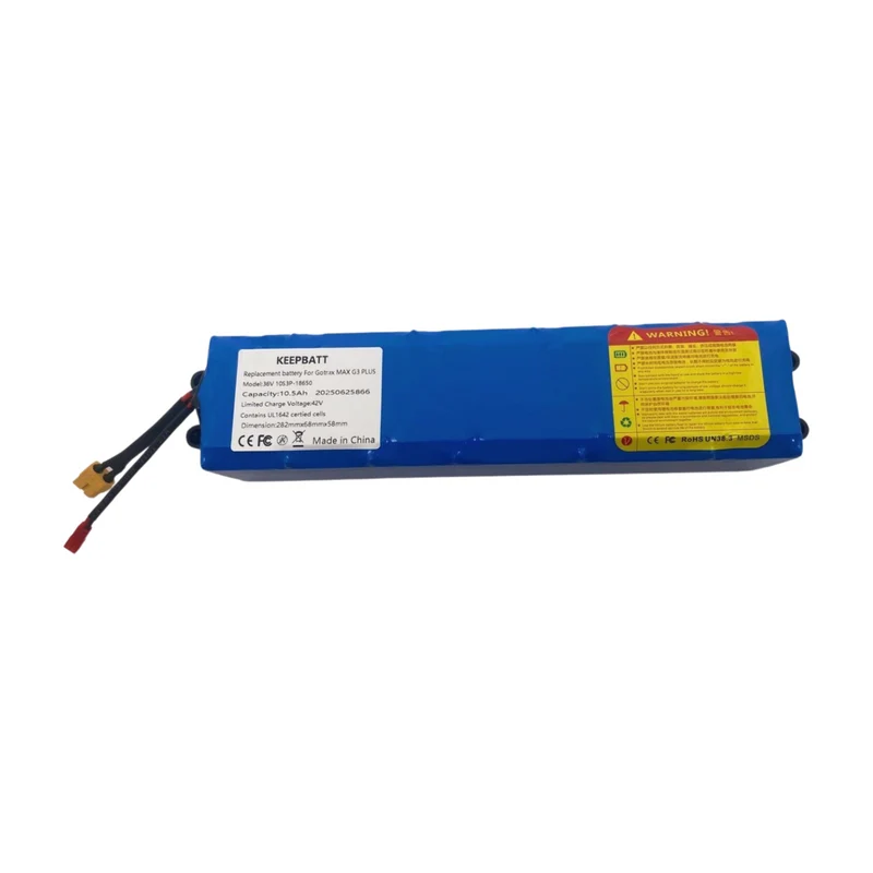 KEEPBATT 36V 10.5Ah 18650 Battery Pack For Gotrax Hoverfly F1 G3 Plus XR Elite Max XR Pro