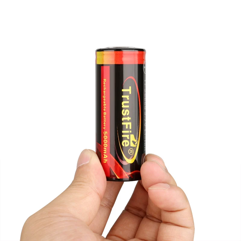 26650 Rechargeable 3.7V 5000mAh Li-ion Battery with Protected Board for LED Flashlight Torch Light