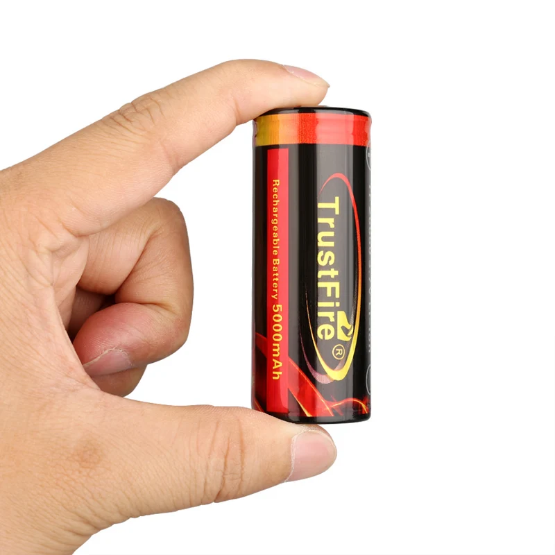 26650 Rechargeable 3.7V 5000mAh Li-ion Battery with Protected Board for LED Flashlight Torch Light