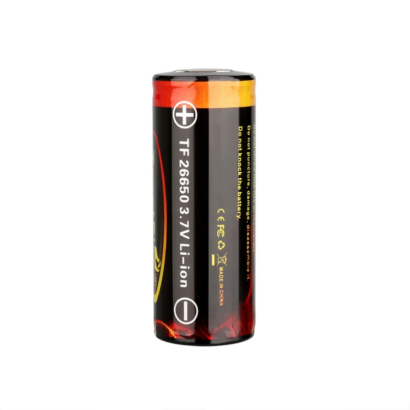 26650 Rechargeable 3.7V 5000mAh Li-ion Battery with Protected Board for LED Flashlight Torch Light