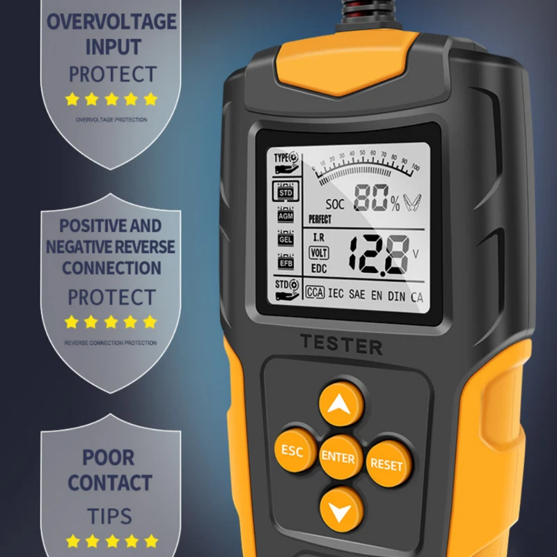 E-FAST Battery TK-100 Tester Digital Display 12V/24V Car Battery Internal Resistance Tester