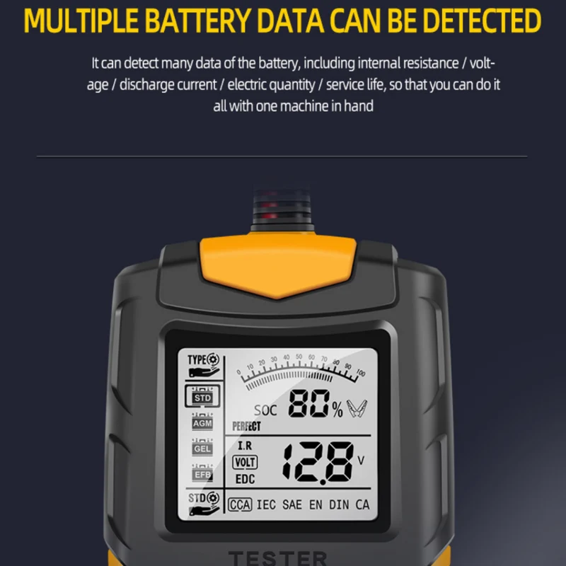 E-FAST Battery TK-100 Tester Digital Display 12V/24V Car Battery Internal Resistance Tester