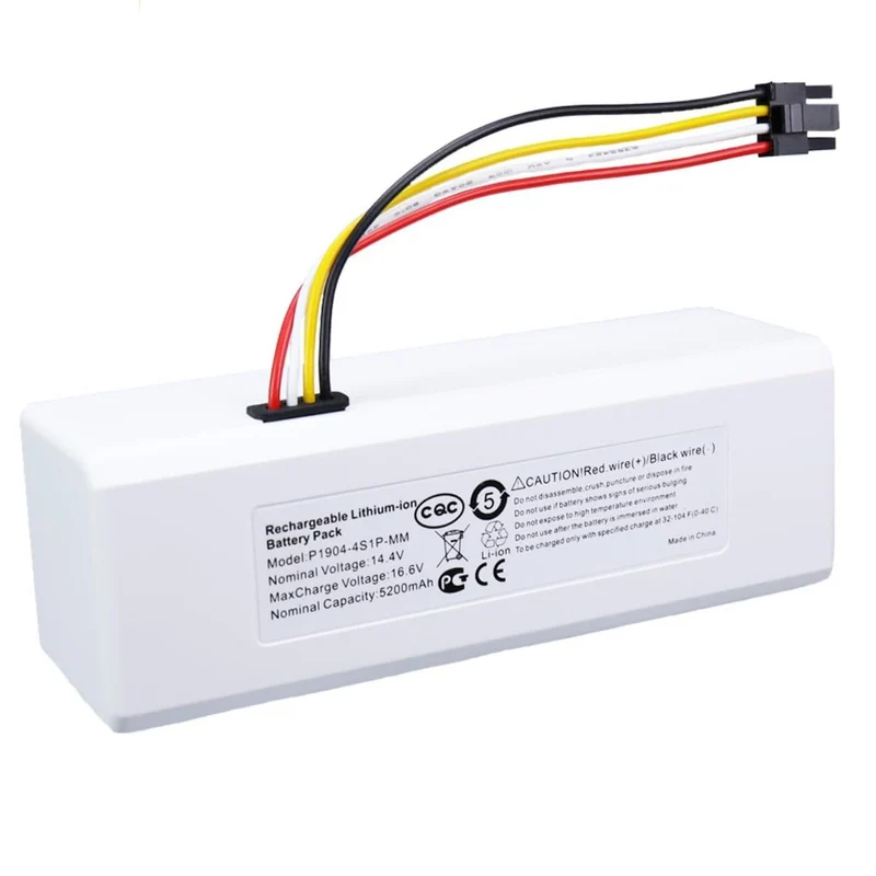14.4V 5200mAh Robot Roborock Replacement Battery for Xiaomi 1C P1904-4S1P-MM Sweeping Vacuum Cleaner Mijia 1C Dreame MC1808 SKV4093GL
