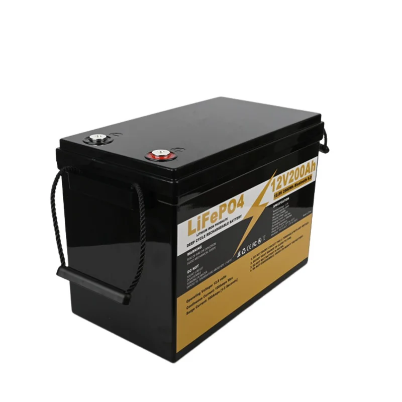 LiFePo4 12V 200AH Battery with Bluetooth BMS 12.8V Solar System Energy Storage Battery Pack for RV trailer