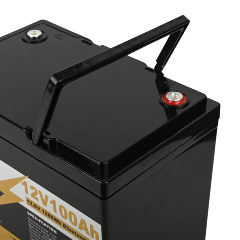 12V 100AH LiFePo4 Battery with Bluetooth BMS 12.8V Energy Storage Battery Pack for Boat RV