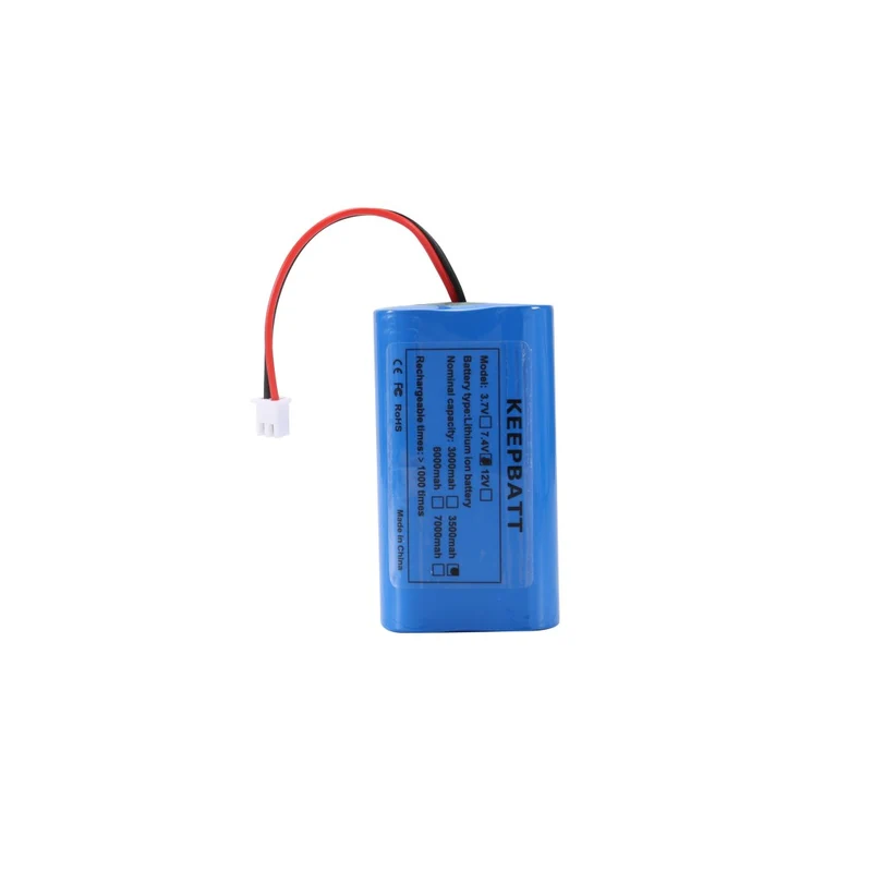 KEEPBATT 18650 7.4V 3500mah Lithium Ion Battery Pack Rechargeable PCB with XH-2.54 Plug Conversion Lines