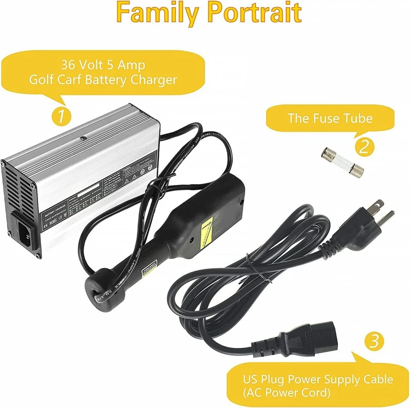 36 Volt 5 Amp Battery Charger Replacement for EZGO TXT Medalist Golf Cart