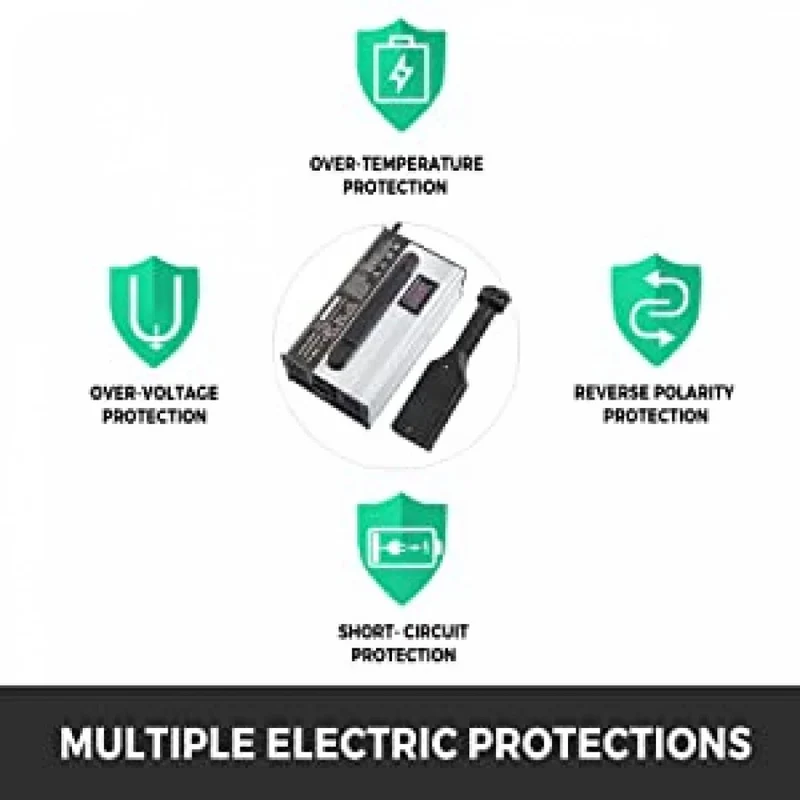 36V 18A Golf Cart Battery Charger With Connector Plug LED Status Light Charging Ez Go Club Car