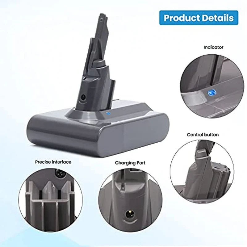 4.0Ah 21.6V Replacement Battery Compatible with V7 Motorhead Animal Trigger HEPA Car+Boat Absolute Handheld Vacuum Cleaners