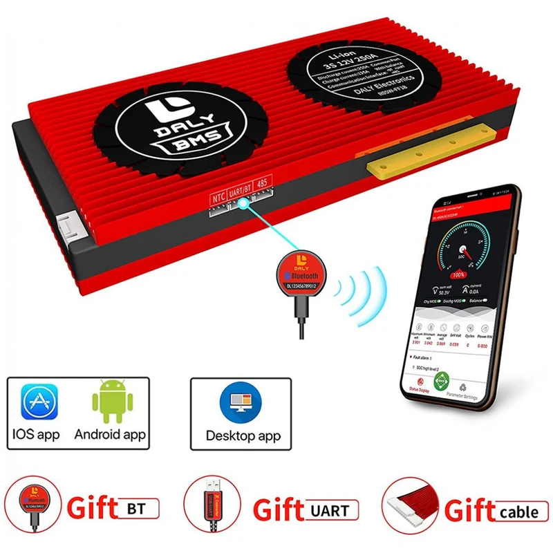 Daly Smart Bms Lion 3S 12v 250A Bluetooth BMS Lithium Battery Protection Card 32130221