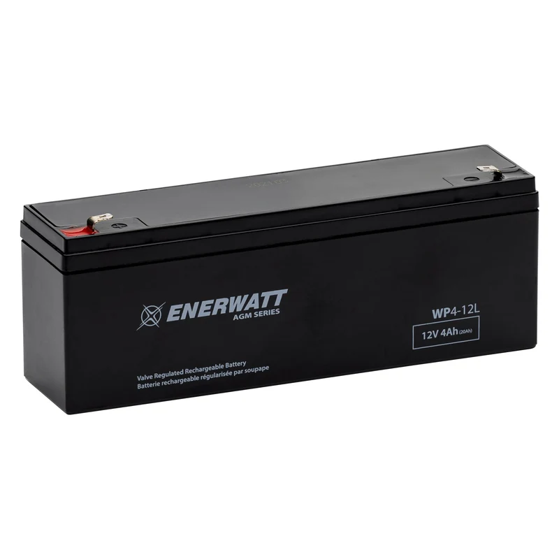 Enerwatt WP4-12L — 12V 4Ah AGM Sealed Lead-Acid Battery (Long)