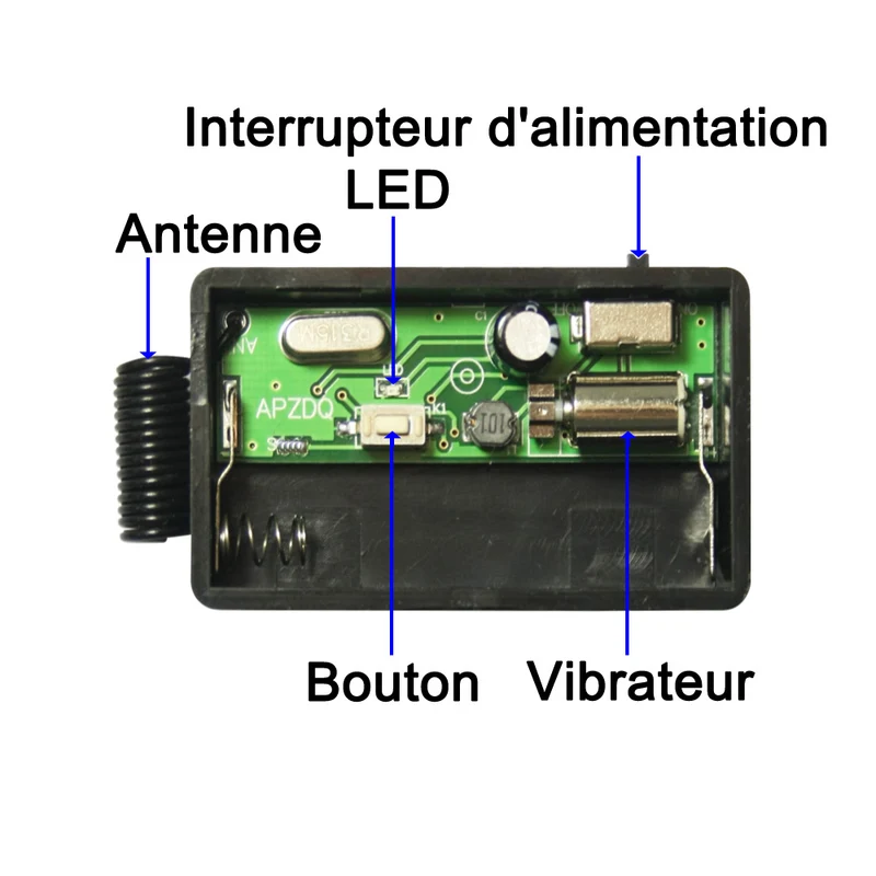 Mini Rappel Vibreur Télécommande Sans Fil Pour Vibrer 1 à 4 Fois (Modèle: 0020159)