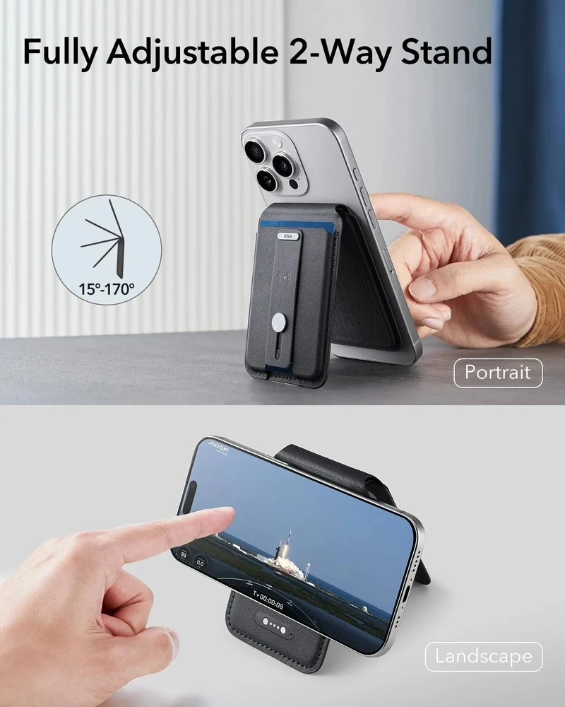 iPhone 18 Pro Cyber Tough Magnetic Case with Camera Control and Flex Stand, Plus Geo Wallet Stand Bundle - Olive Green