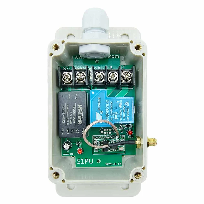 230V interrupteur relais sans fil 1 voie 30A avec télécommande (Modèle: 0020276)