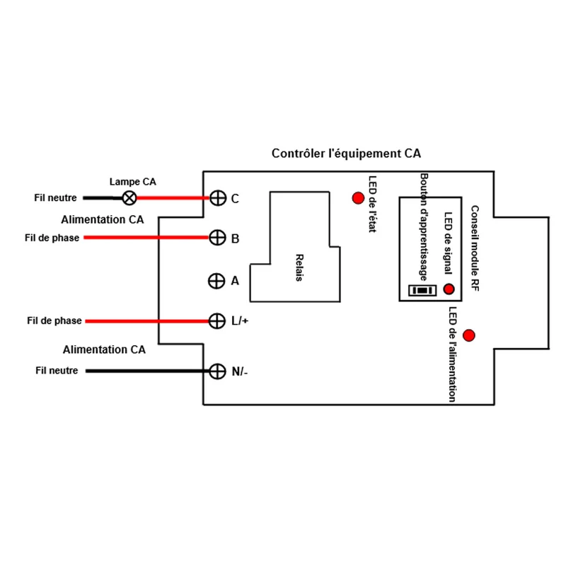 230V interrupteur relais sans fil 1 voie 30A avec télécommande (Modèle: 0020276)