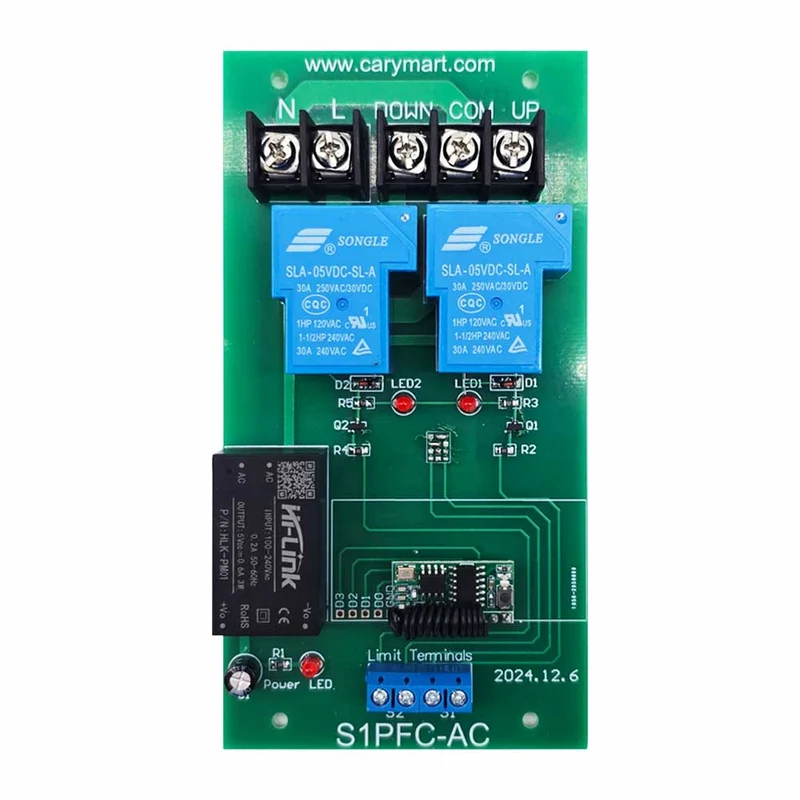 1 Voie 30A Interrupteur Sans Fil Récepteur Pour Moteur Électrique 220V (Modèle: 0020130)