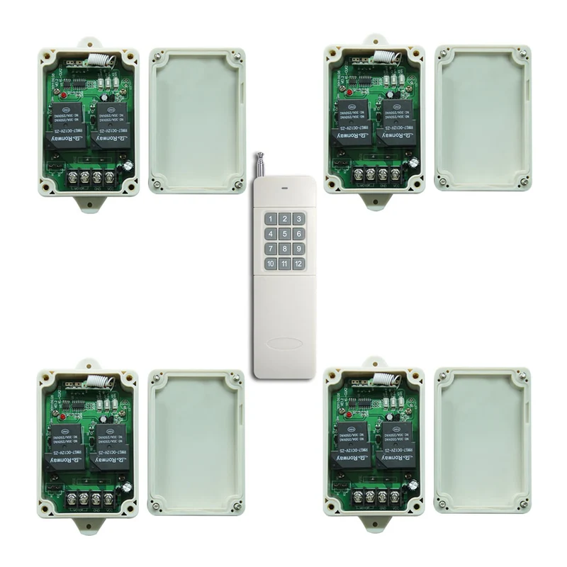 4 Canaux 12V 24V 30A Kit Interrupteur Télécommande Sans Fil Pour Vérin Électrique (Modèle: 0020605)